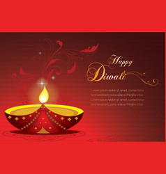 Diwali greeting card vector image