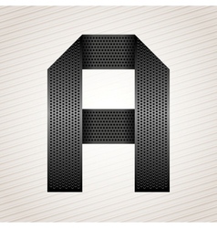 Letter metal ribbon - A vector image