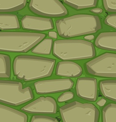 Green grass with stones vector image