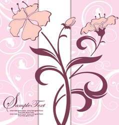 Floral invitation card vector image