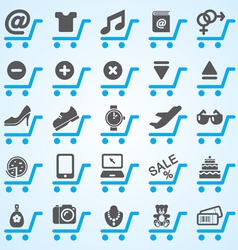 Shopping and E-commerce Icons Set vector image