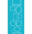 Blue blank picture frames vertical seamless vector image