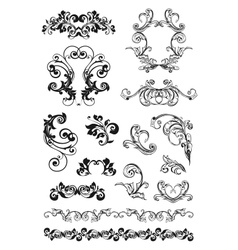 Calligraphic design set vector image