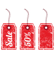 Sale vintage price tags vector image