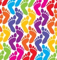 Colorful feet background vector image