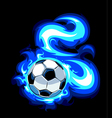 Burning soccer ball vector image