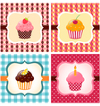 Cupcakes cards vector image