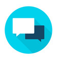 Communication flat circle icon vector image