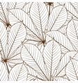 Seamless pattern with autumn leaves in a retro vector image