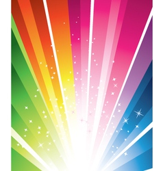 Rainbow burst vector image
