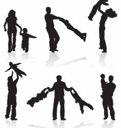 People silhouettes People silhouettes vector image