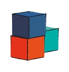 Toy cubes Royalty Free Vector Image - VectorStock
