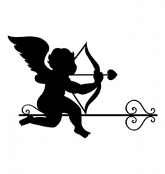Cupid silhouette Cupid silhouette vector image
