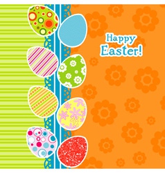 Template easter greeting card vector image