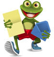 Frog with a letter vector image