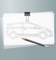 Car sketch vector image