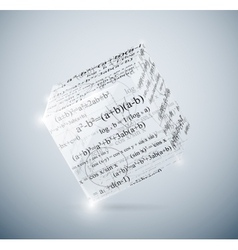 Mathematical cube vector image