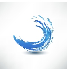 Blue wave sign vector image