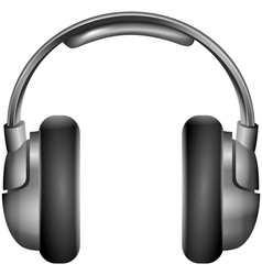 Isolated metallic headphones vector image
