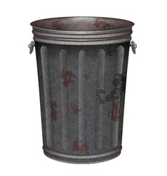 Garbage can vector image