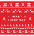 Merry Christmas greeting card sweater design vector image