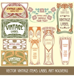 Label art nouveau vector image