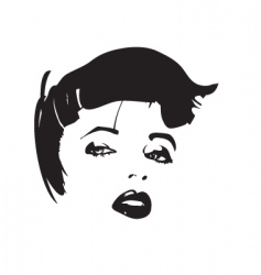 Pretty lady vector image