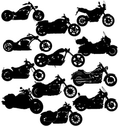 Motorcycle silhouettes vector image