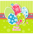 Template easter greeting card vector image