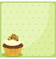 A special paper design with a cupcake vector image