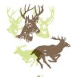 Deer running vector image