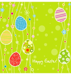 Template easter greeting card vector image