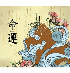Japanese background vector image