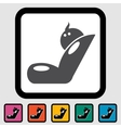 Child car seat icon vector image