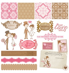 Vintage Wedding Set vector image