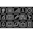 Education icons vector image