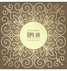 Vintage card with floral patterns Vintage card with floral patterns vector image