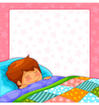 Sleeping boy vector image