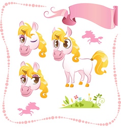 Pretty Pink Unicorn vector image