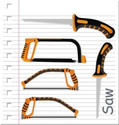 Garden hacksaw isolated vector image