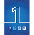 Blue number vector image