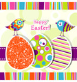 Template easter greeting card vector image