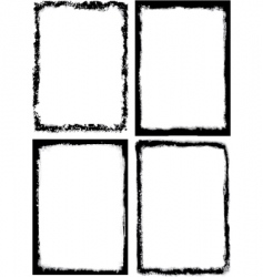Set of 4 grungy frames vector image