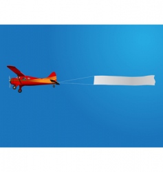 Plane with banner vector image