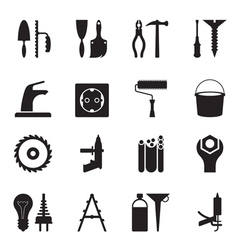 Tools and equipment for construction vector image