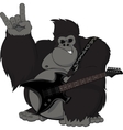 Monkey with a guitar vector image