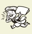 Newsboy vector image