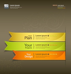 Colorful ribbon projects design vector image