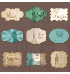Vintage Design City Elements for Scrapbook vector image
