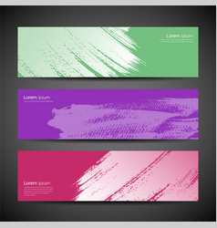 Paint brush background set vector image